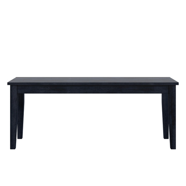 Oneill Solid Rubberwood Bench with Distressed Finish for Dining or Entryway Accent