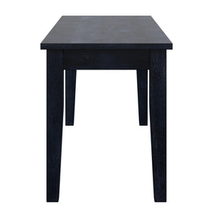 Oneill Solid Rubberwood Bench with Distressed Finish for Dining or Entryway Accent