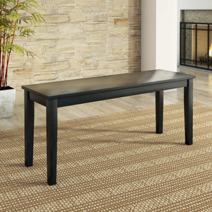 Oneill Solid Rubberwood Bench with Distressed Finish for Dining or Entryway Accent