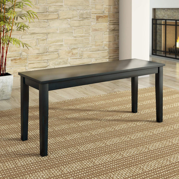 Oneill Solid Rubberwood Bench with Distressed Finish for Dining or Entryway Accent