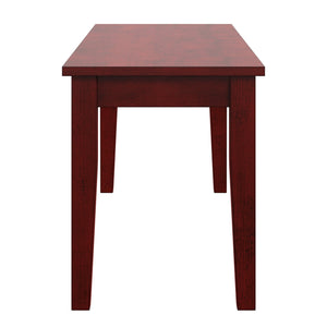Oneill Solid Rubberwood Bench with Distressed Finish for Dining or Entryway Accent
