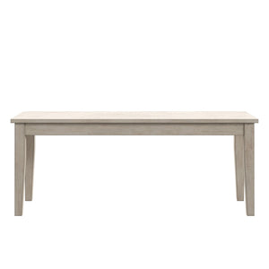 Oneill Solid Rubberwood Bench with Distressed Finish for Dining or Entryway Accent