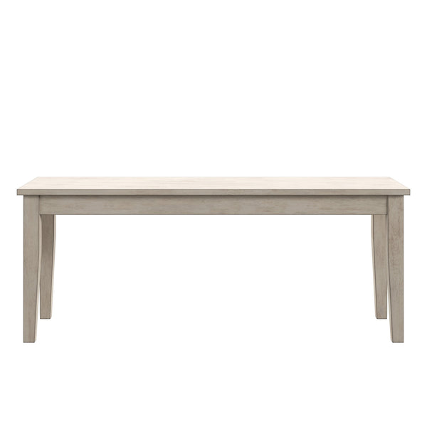 Oneill Solid Rubberwood Bench with Distressed Finish for Dining or Entryway Accent