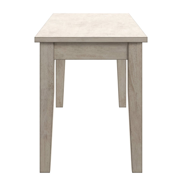 Oneill Solid Rubberwood Bench with Distressed Finish for Dining or Entryway Accent