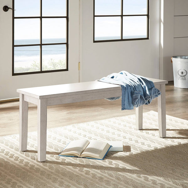 Oneill Solid Rubberwood Bench with Distressed Finish for Dining or Entryway Accent