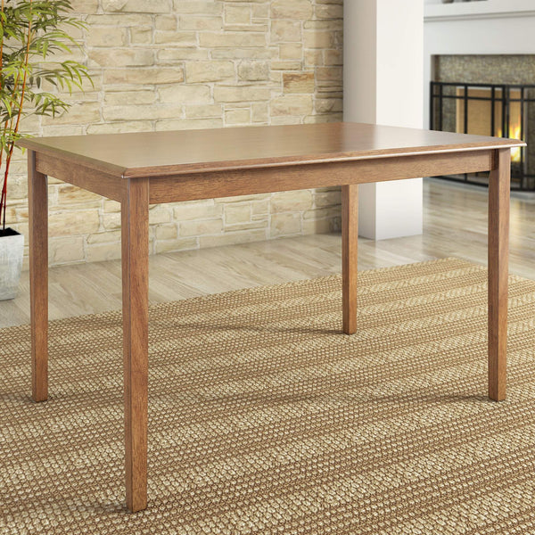 Oneill 48 Inch Round Rubberwood Dining Table Seats Four with Distressed Finish Style