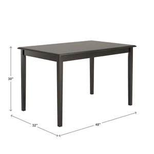 Oneill 48 Inch Round Rubberwood Dining Table Seats Four with Distressed Finish Style