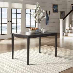 Oneill 48 Inch Round Rubberwood Dining Table Seats Four with Distressed Finish Style