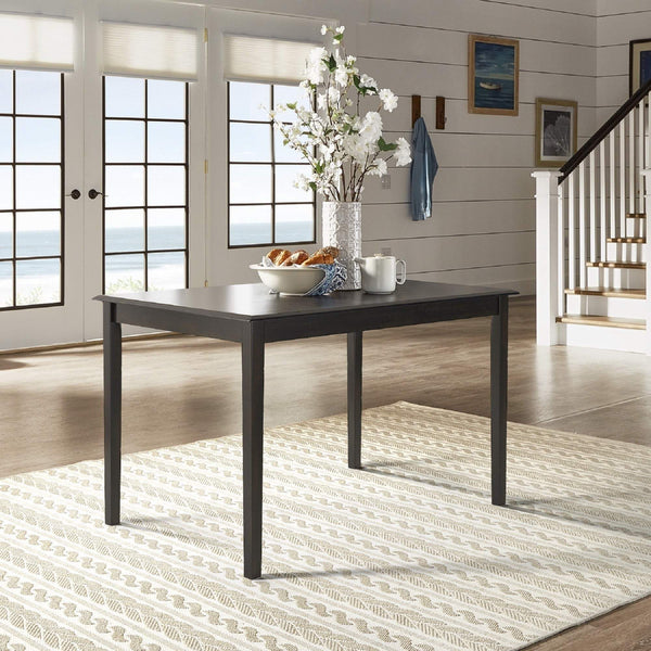 Oneill 48 Inch Round Rubberwood Dining Table Seats Four with Distressed Finish Style