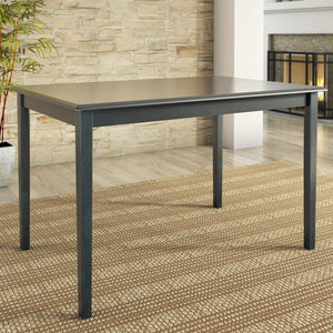 Oneill 48 Inch Round Rubberwood Dining Table Seats Four with Distressed Finish Style