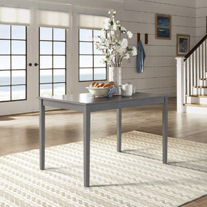Oneill 48 Inch Round Rubberwood Dining Table Seats Four with Distressed Finish Style