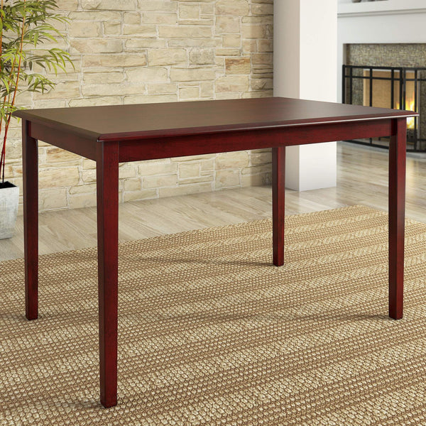 Oneill 48 Inch Round Rubberwood Dining Table Seats Four with Distressed Finish Style