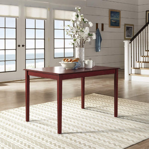 Oneill 48 Inch Round Rubberwood Dining Table Seats Four with Distressed Finish Style