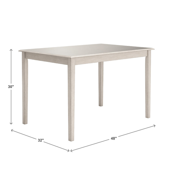 Oneill 48 Inch Round Rubberwood Dining Table Seats Four with Distressed Finish Style