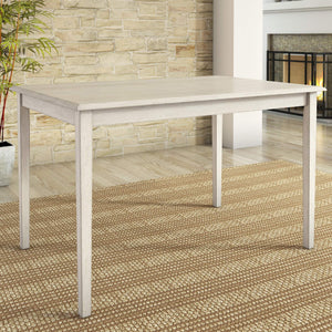 Oneill 48 Inch Round Rubberwood Dining Table Seats Four with Distressed Finish Style