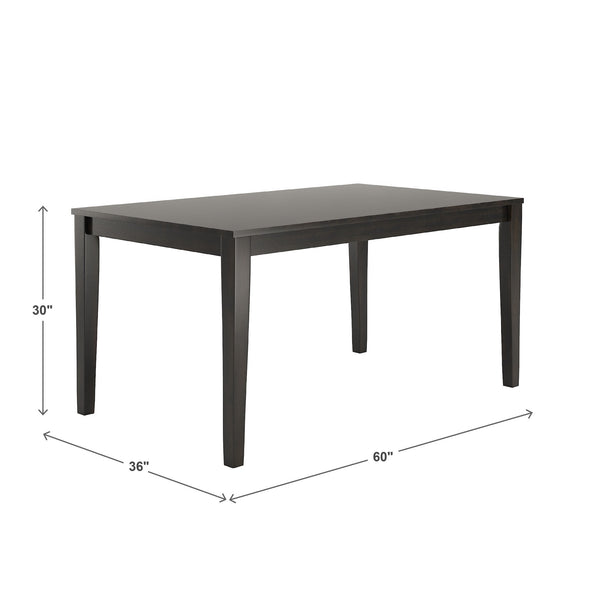 Oneill Solid Rubberwood Rectangular Dining Table Seats Six with Distressed Antique Finish
