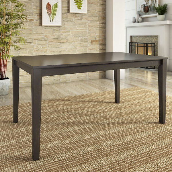 Oneill Solid Rubberwood Rectangular Dining Table Seats Six with Distressed Antique Finish