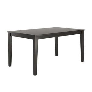 Oneill Solid Rubberwood Rectangular Dining Table Seats Six with Distressed Antique Finish