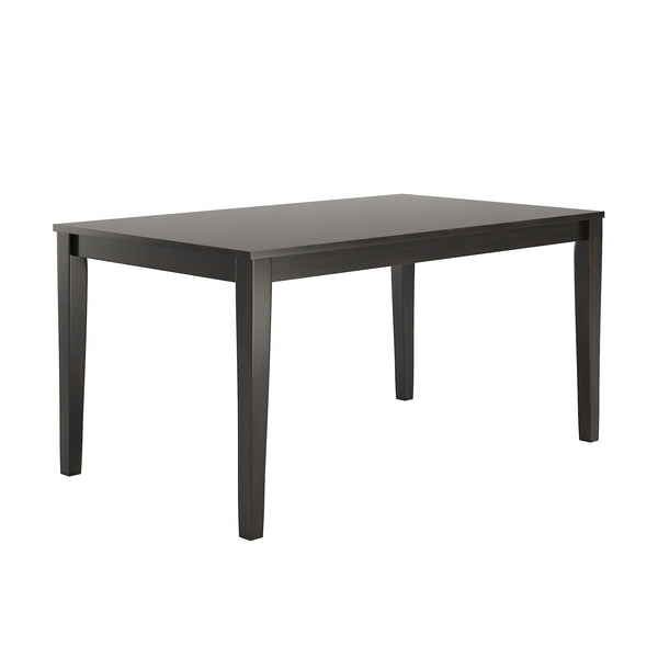 Oneill Solid Rubberwood Rectangular Dining Table Seats Six with Distressed Antique Finish