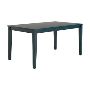 Oneill Solid Rubberwood Rectangular Dining Table Seats Six with Distressed Antique Finish