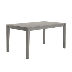 Oneill Solid Rubberwood Rectangular Dining Table Seats Six with Distressed Antique Finish