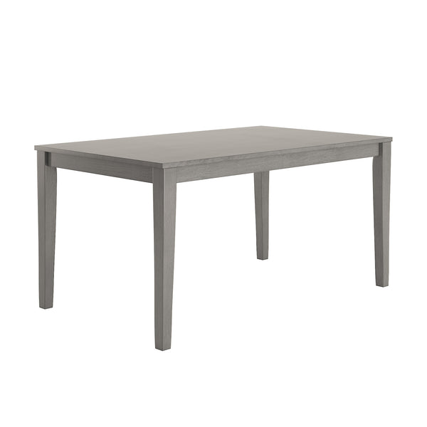 Oneill Solid Rubberwood Rectangular Dining Table Seats Six with Distressed Antique Finish