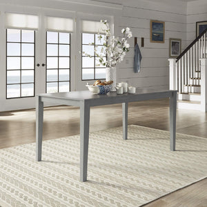 Oneill Solid Rubberwood Rectangular Dining Table Seats Six with Distressed Antique Finish