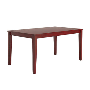 Oneill Solid Rubberwood Rectangular Dining Table Seats Six with Distressed Antique Finish