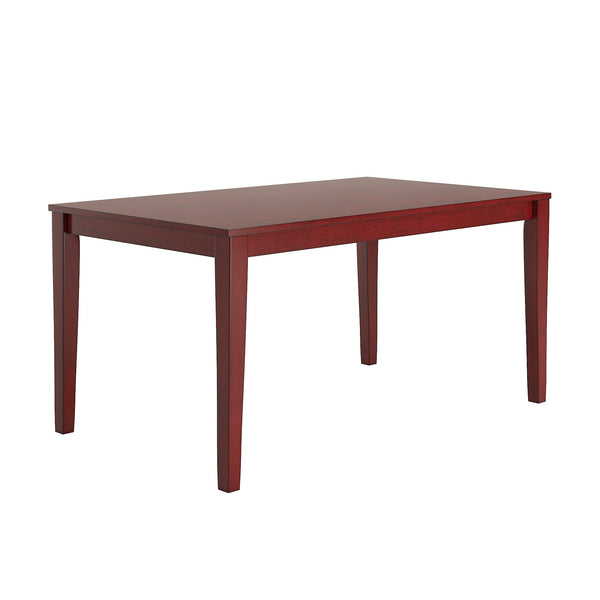 Oneill Solid Rubberwood Rectangular Dining Table Seats Six with Distressed Antique Finish
