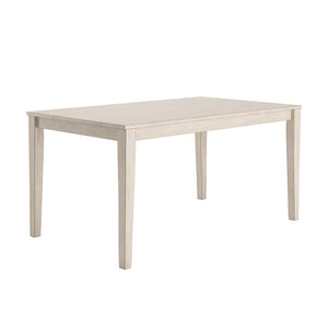 Oneill Solid Rubberwood Rectangular Dining Table Seats Six with Distressed Antique Finish