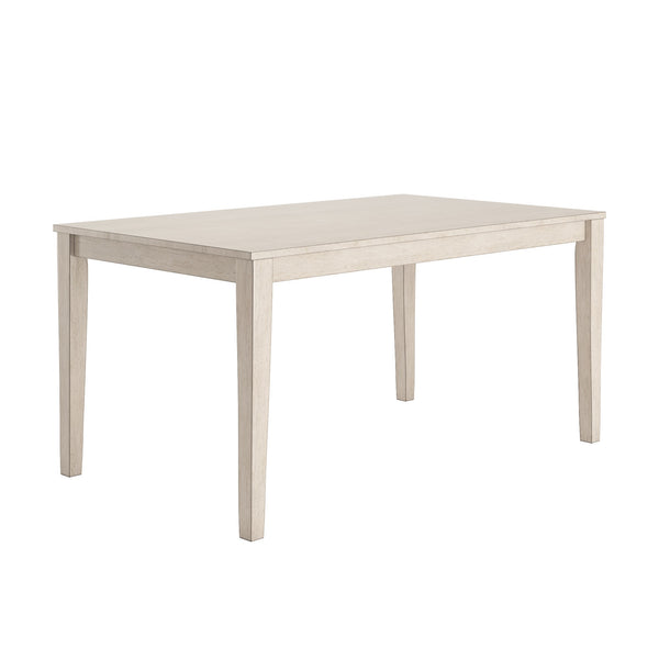 Oneill Solid Rubberwood Rectangular Dining Table Seats Six with Distressed Antique Finish