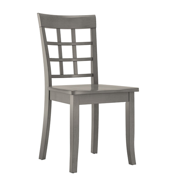 Oneill Rubberwood Window Back Dining Chair Set with Farmhouse Distressed Finish