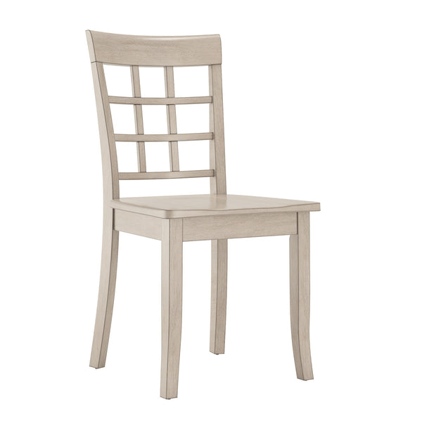 Oneill Rubberwood Window Back Dining Chair Set with Farmhouse Distressed Finish