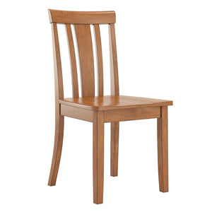 Oneill Rubberwood Slat Back Dining Chair Set with Distressed Antique Farmhouse Finish