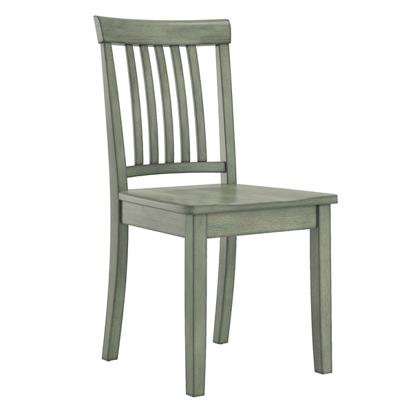 Oneill Solid Rubberwood Mission Slat Back Dining Chair Set for Farmhouse Kitchens