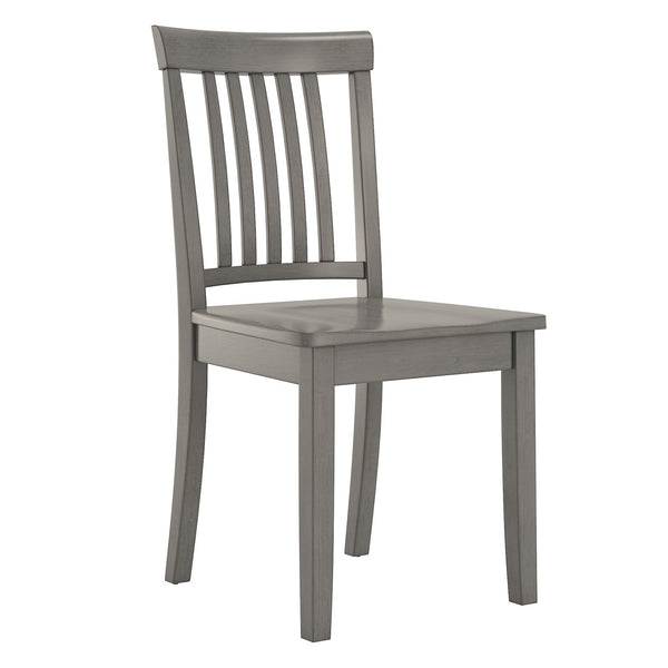 Oneill Solid Rubberwood Mission Slat Back Dining Chair Set for Farmhouse Kitchens
