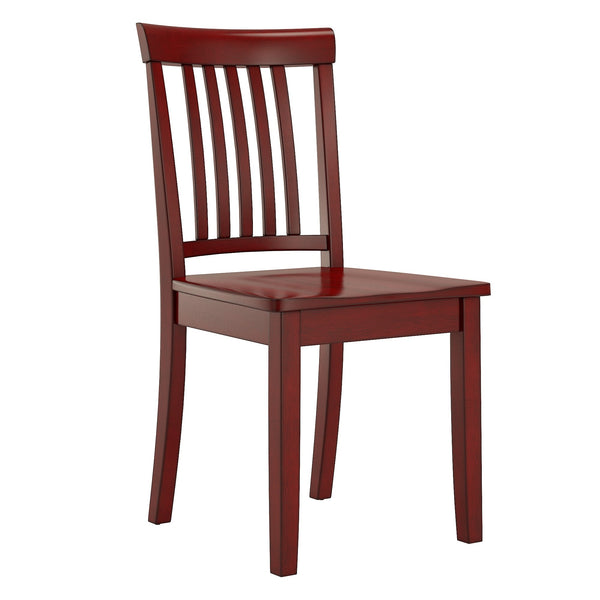 Oneill Solid Rubberwood Mission Slat Back Dining Chair Set for Farmhouse Kitchens