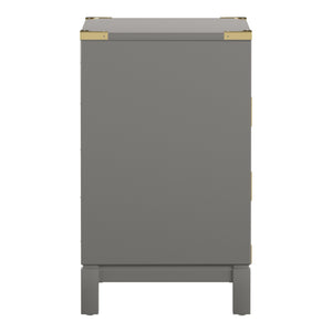 Delacour 3 Drawer Nightstand Poplar Wood Gold Pulls Soft Close Bedroom Storage