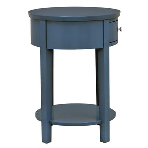 Christoff Rubberwood End Table with Drawer and Lower Shelf for Living Room