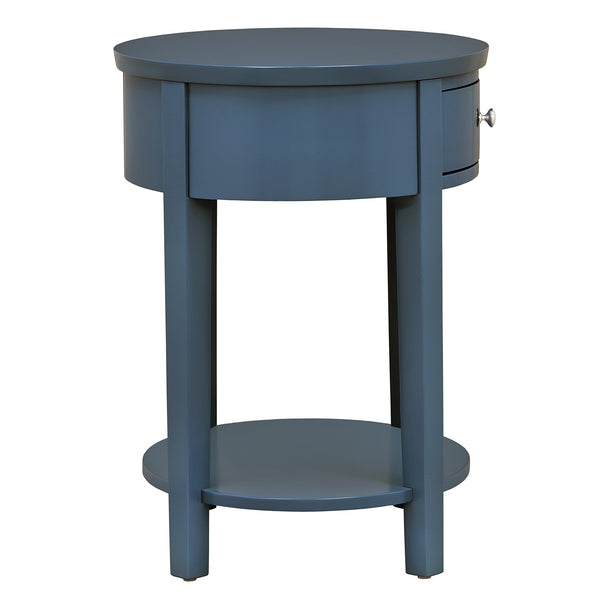Christoff Rubberwood End Table with Drawer and Lower Shelf for Living Room