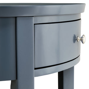 Christoff Rubberwood End Table with Drawer and Lower Shelf for Living Room