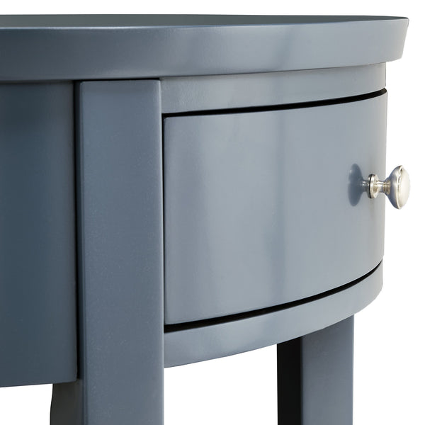 Christoff Rubberwood End Table with Drawer and Lower Shelf for Living Room