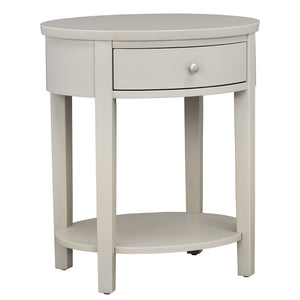Christoff Rubberwood End Table with Drawer and Lower Shelf for Living Room