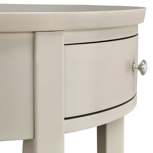 Christoff Rubberwood End Table with Drawer and Lower Shelf for Living Room
