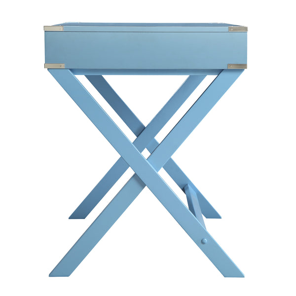 Isabel Writing Desk Solid Wood X-base Legs Dovetail Drawers Modern Home Office