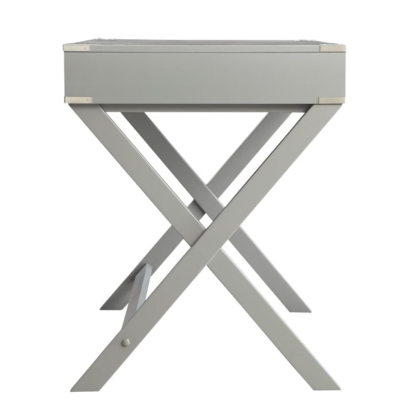 Isabel Writing Desk Solid Wood X-base Legs Dovetail Drawers Modern Home Office