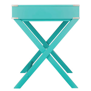 Isabel Writing Desk Solid Wood X-base Legs Dovetail Drawers Modern Home Office