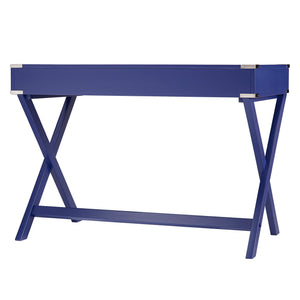 Isabel Writing Desk Solid Wood X-base Legs Dovetail Drawers Modern Home Office