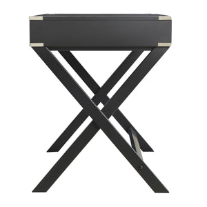 Isabel Writing Desk Solid Wood X-base Legs Dovetail Drawers Modern Home Office