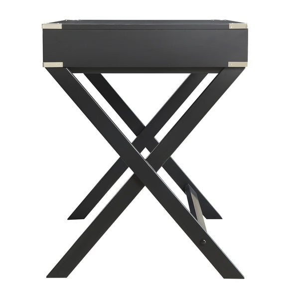 Isabel Writing Desk Solid Wood X-base Legs Dovetail Drawers Modern Home Office